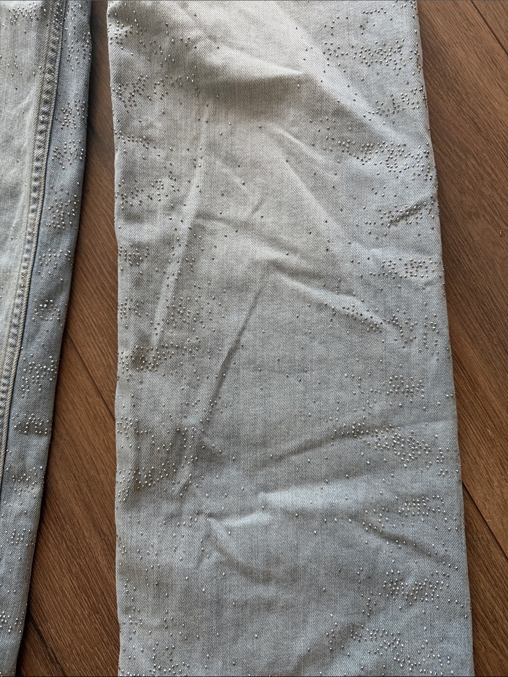 Anthropologie Maeve Collette Full Length Sparkle Jeans- size 26 - Picture 5 of 11